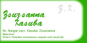 zsuzsanna kasuba business card